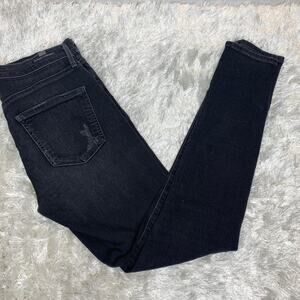 Citizens of Humanity Black Rocket High Rise Skinny Distressed Jeans Sz 26